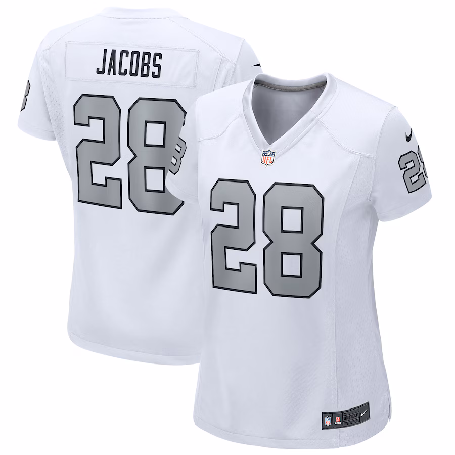 Women's Las Vegas Raiders Josh Jacobs Nike White Alternate Game Player Jersey - Jersey