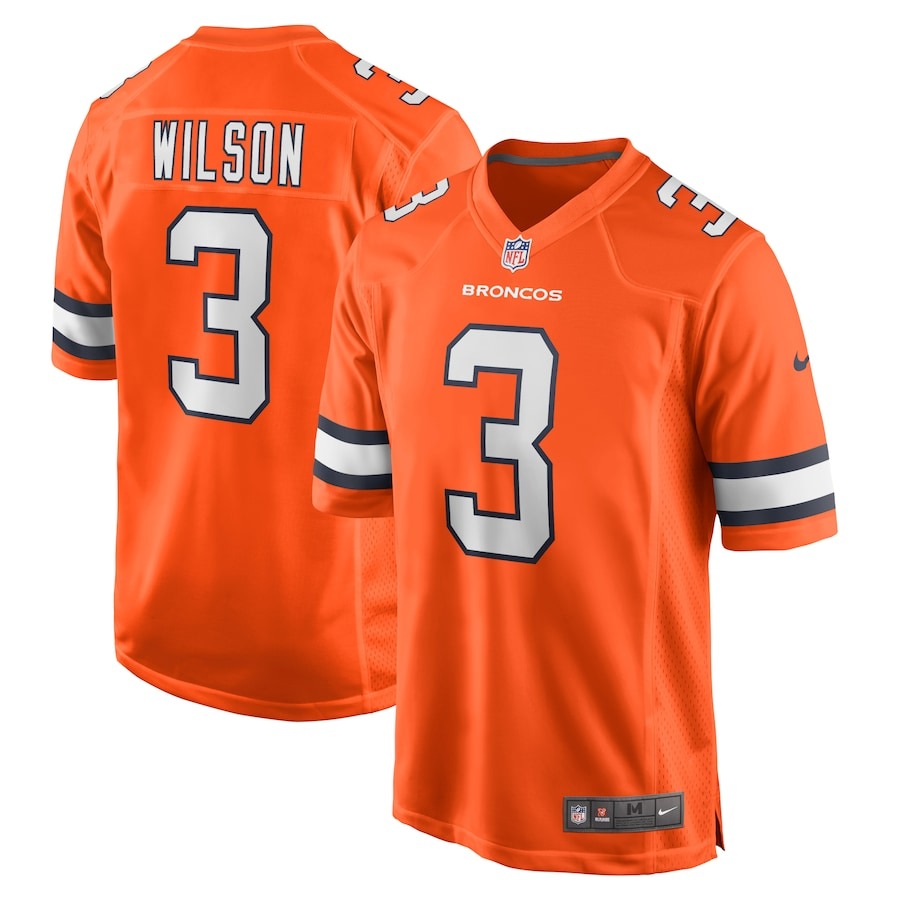 Men's Denver Broncos Russell Wilson Nike Orange Alternate Game Jersey - Jersey