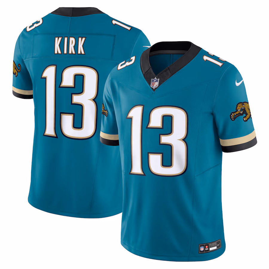 Men's Jacksonville Jaguars Christian Kirk Nike Teal Prowler Throwback Vapor F.U.S.E. Limited Jersey - Jersey