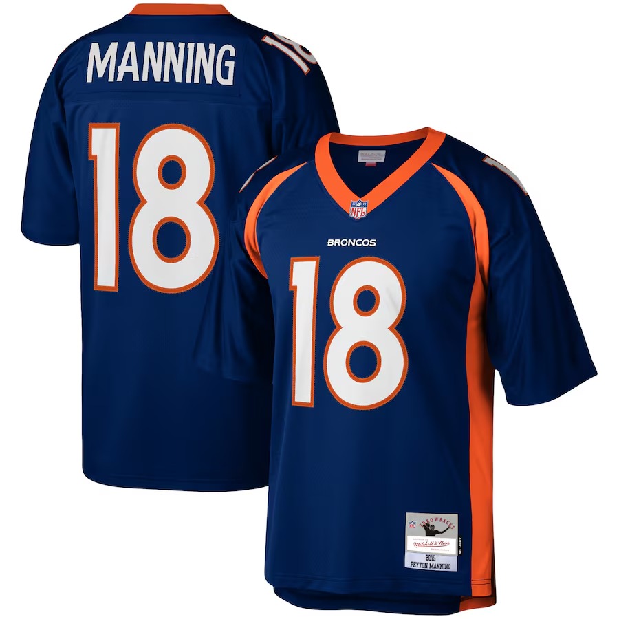 Men's Denver Broncos Peyton Manning Mitchell & Ness Navy Legacy Replica Jersey - Jersey