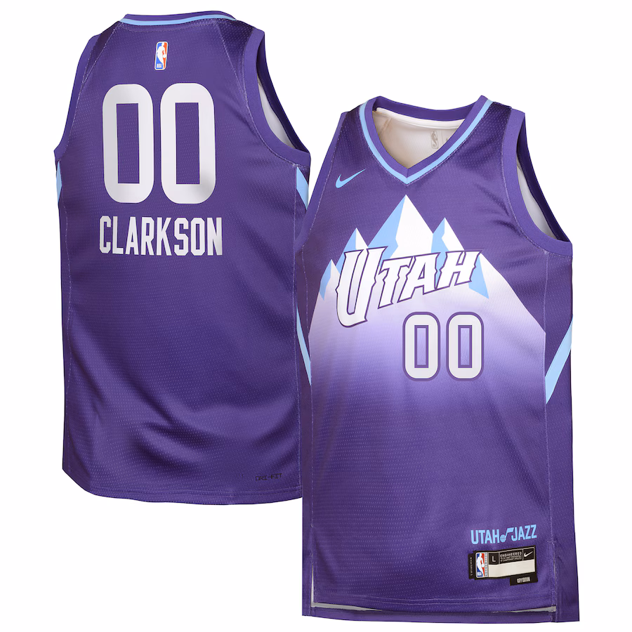 Youth Utah Jazz Jordan Clarkson Nike Purple 2024/25 Swingman Player Jersey - City Edition - Jersey