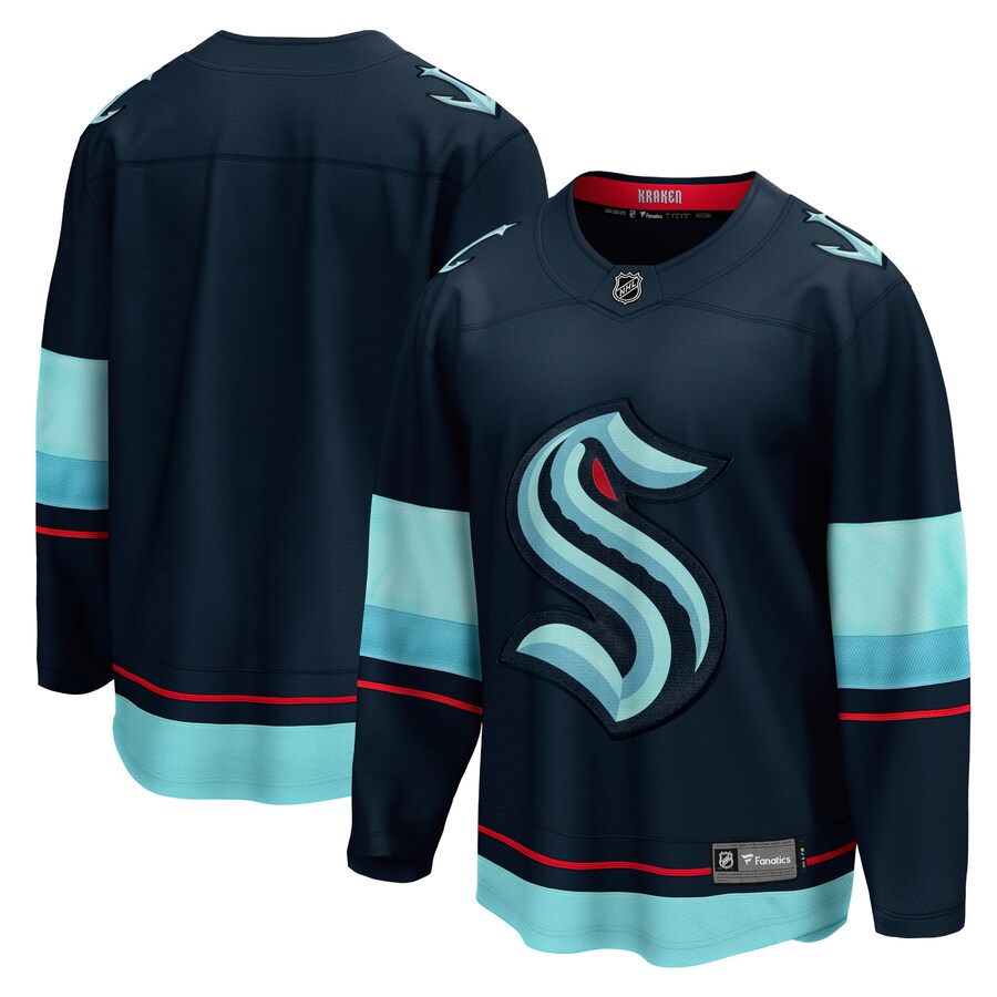 Men's Seattle Kraken Fanatics Branded Deep Sea Blue Home Breakaway Jersey - Jersey