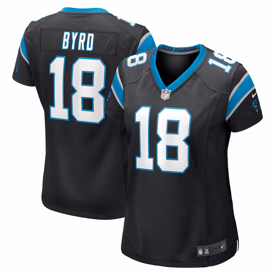 Women's Carolina Panthers Damiere Byrd Nike Black Game Player Jersey - Jersey