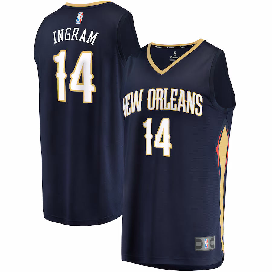 Youth New Orleans Pelicans Brandon Ingram Fanatics Navy Fast Break Replica Jersey - Icon Edition - Jersey