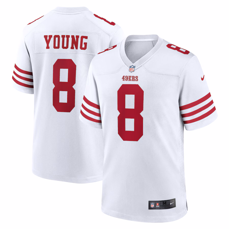 Men's San Francisco 49ers Steve Young Nike White Retired Game Player Jersey - Jersey