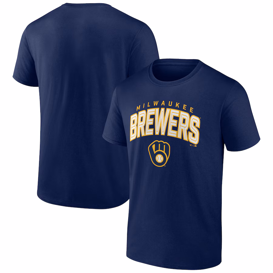 Men's Milwaukee Brewers Navy Master the Game T-Shirt - Jersey