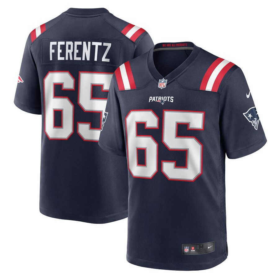 Men's New England Patriots James Ferentz Nike Navy Game Jersey - Jersey