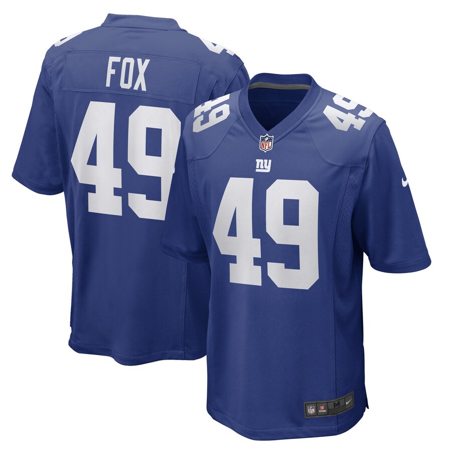 Men's New York Giants Tomon Fox Nike Royal Game Player Jersey - Jersey