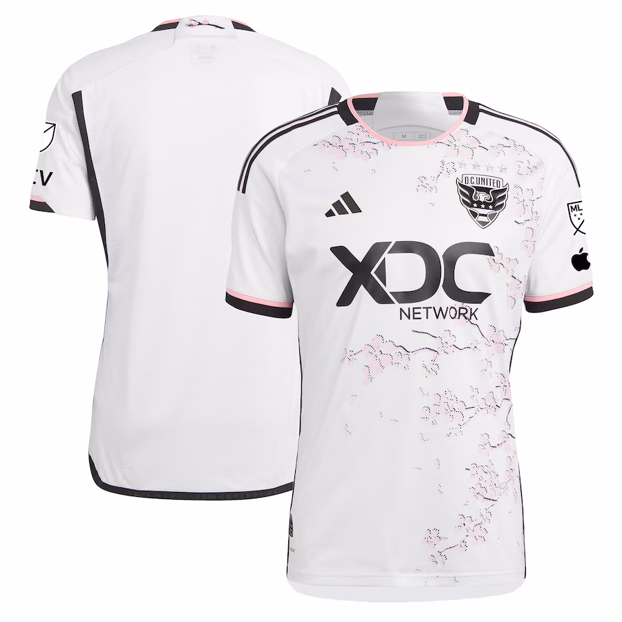Men's D.C. United adidas White 2023 The Cherry Blossom Kit Authentic Jersey - Jersey