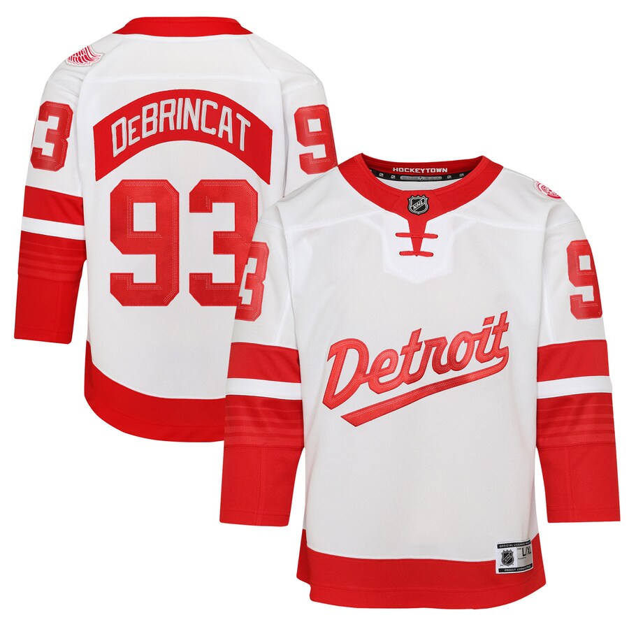 Youth Detroit Red Wings Alex DeBrincat White 2025 NHL Stadium Series Premier Player Jersey - Jersey