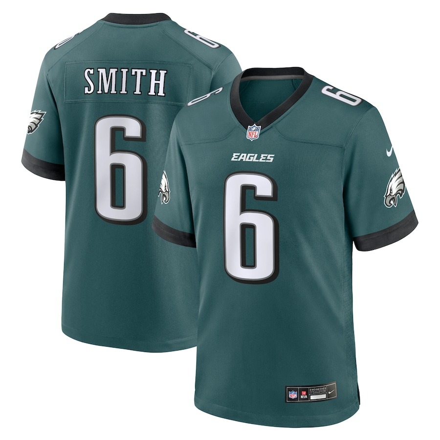 Men's Philadelphia Eagles DeVonta Smith Nike Midnight Green Team Game Jersey - Jersey