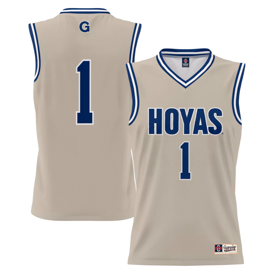 Men's GameDay Greats #1 Gray Georgetown Hoyas Lightweight Basketball Jersey - Jersey