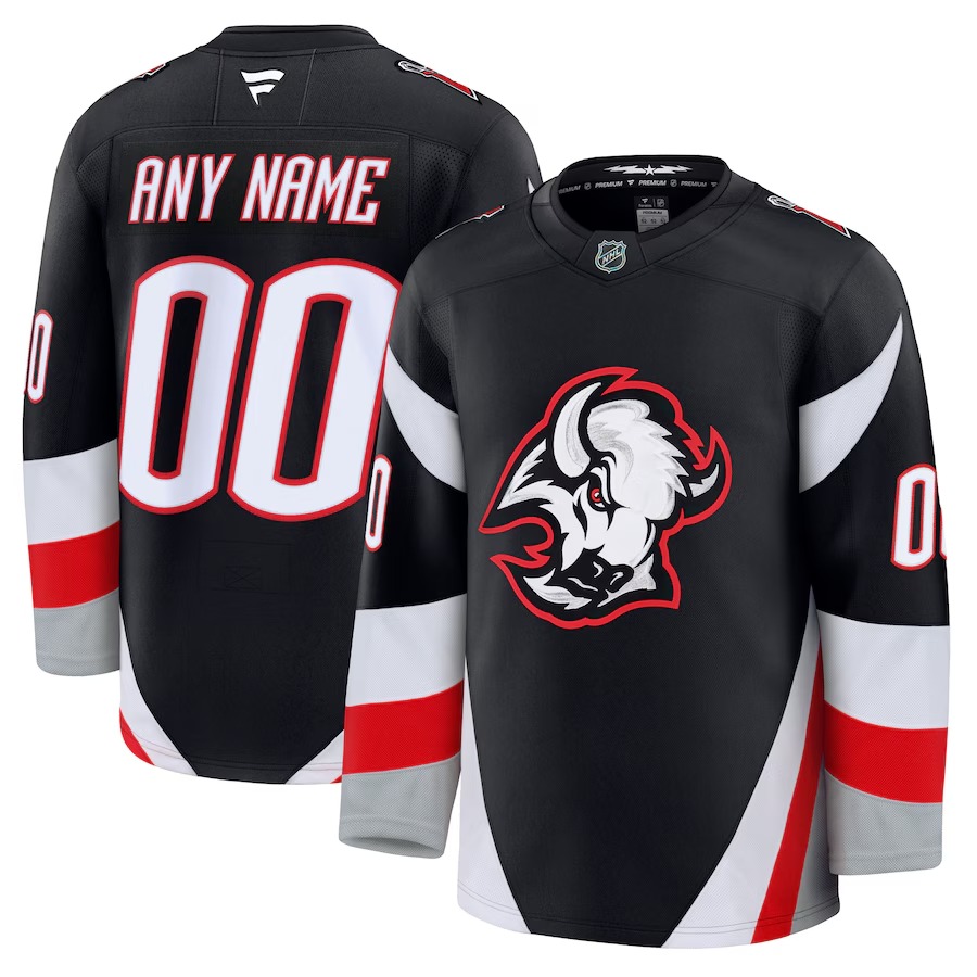 Men's Buffalo Sabres Fanatics Black Alternate Premium Custom Jersey - Jersey