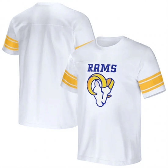 Men's Los Angeles Rams White X Darius Rucker Collection Football Striped T Shirt - Jersey