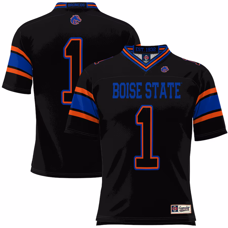 Youth GameDay Greats #1 Black Boise State Broncos Football Jersey - Jersey