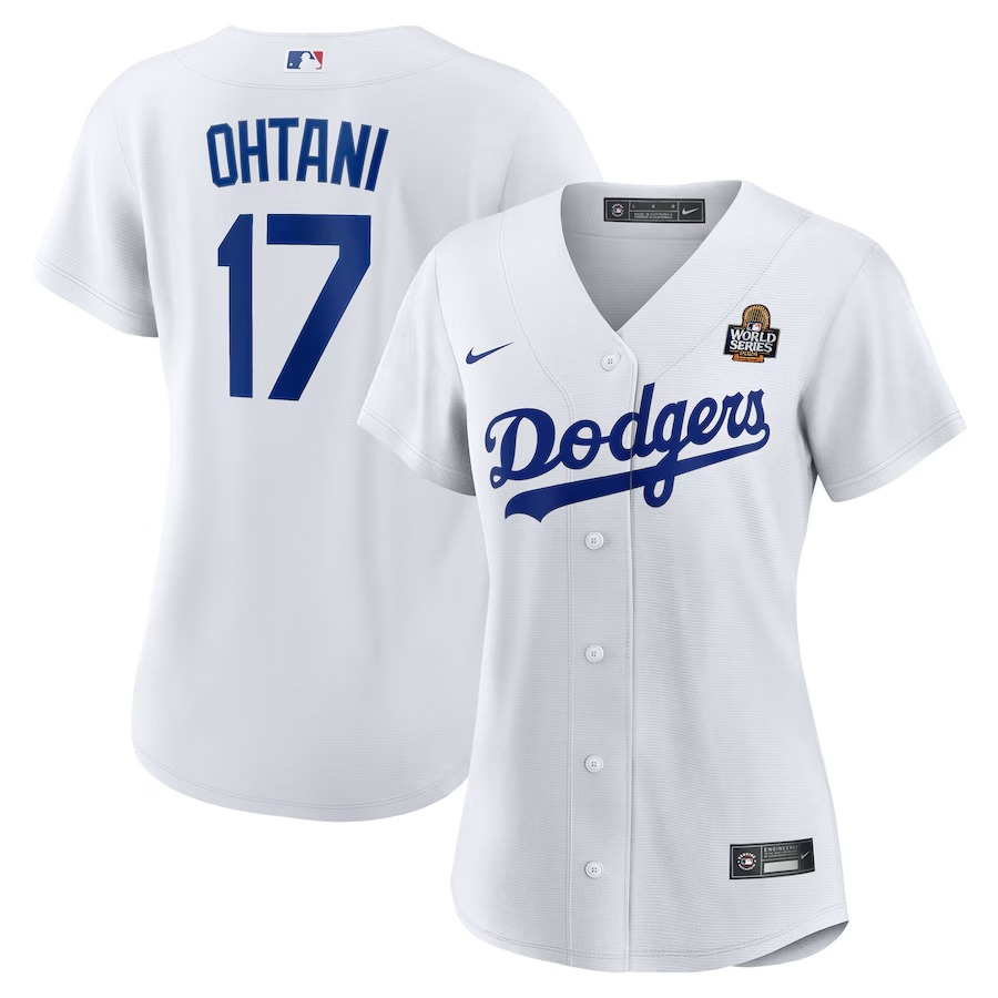 Women's Los Angeles Dodgers Shohei Ohtani Nike White 2024 World Series Home Home Replica Jersey - Jersey