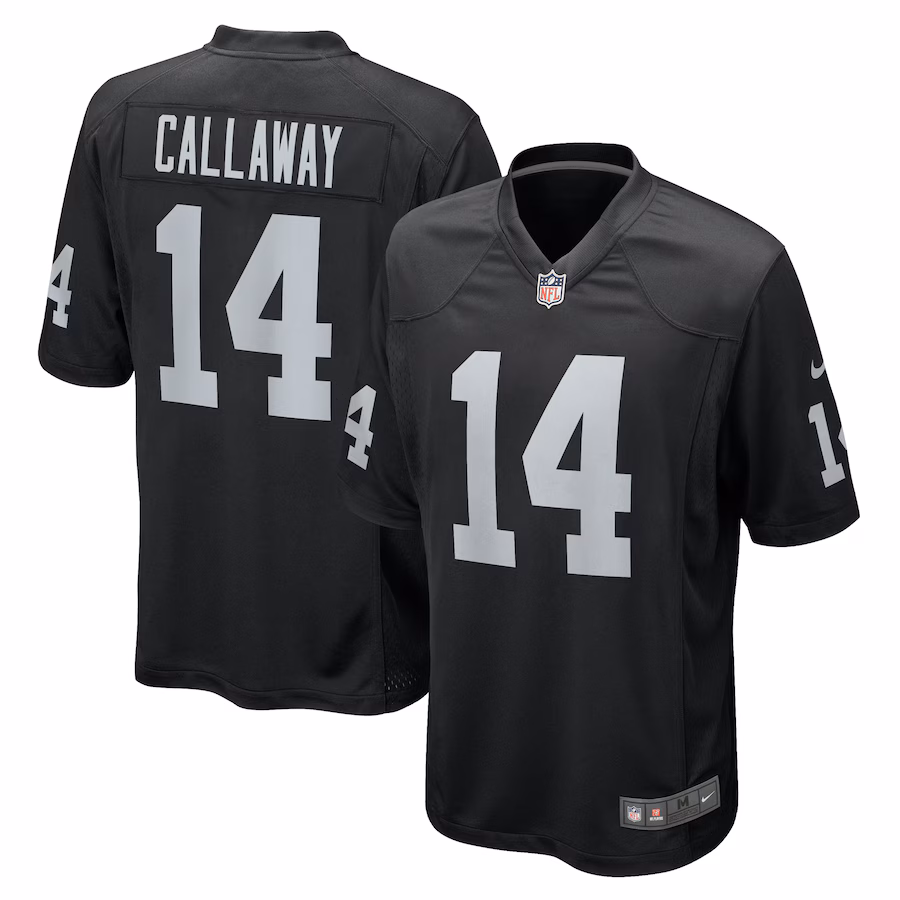 Men's Las Vegas Raiders Marquez Callaway Nike  Black Team Game Jersey - Jersey