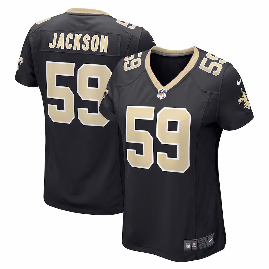 Women's New Orleans Saints Jordan Jackson Nike Black Game Player Jersey - Jersey