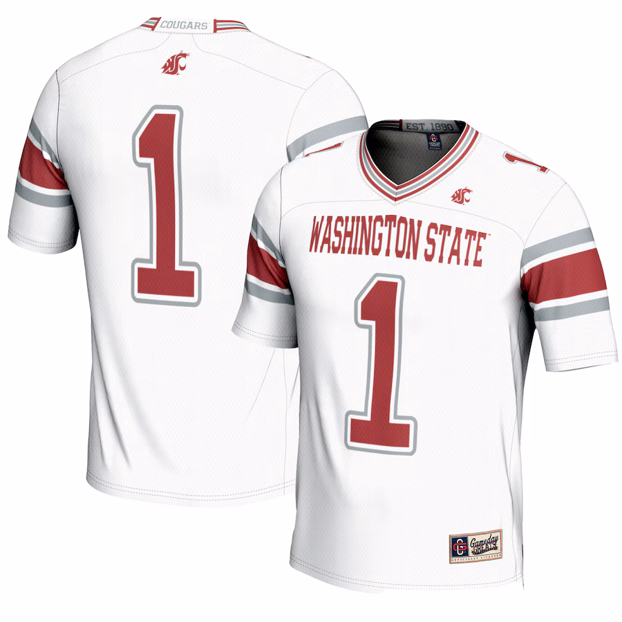 Youth GameDay Greats #1 White Washington State Cougars Endzone Football Jersey - Jersey