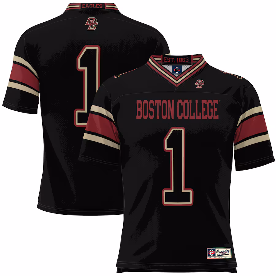 #1 Boston College Eagles GameDay Greats Football Jersey - Black - Jersey