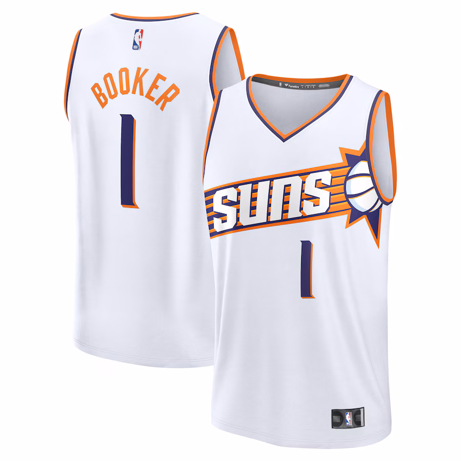 Men's Phoenix Suns Devin Booker Fanatics White Fast Break Replica Player Jersey - Association Edition - Jersey