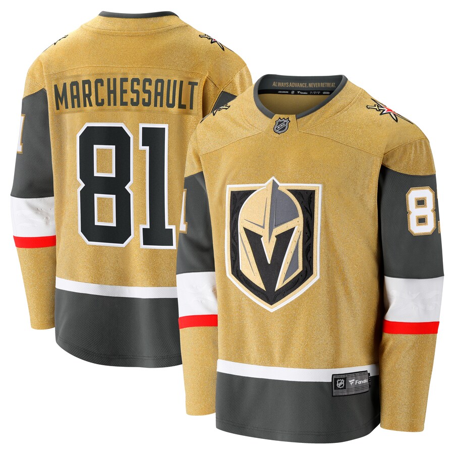 Men's Vegas Golden Knights Jonathan Marchessault Fanatics Branded Gold Home Breakaway Jersey - Jersey