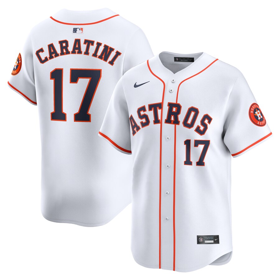 Men's Houston Astros Victor Caratini Nike White Home Limited Player Jersey - Jersey