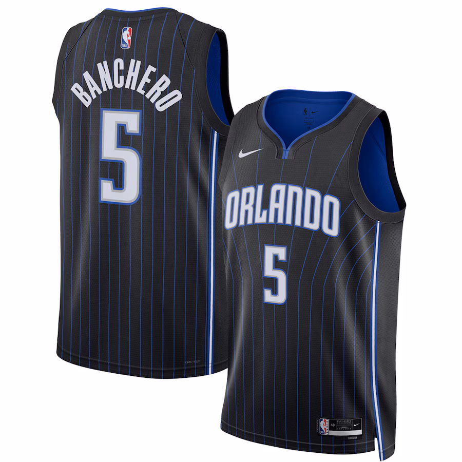 Unisex Orlando Magic Paolo Banchero Nike Black 2022 NBA Draft First Round Pick Swingman Jersey - Icon Edition - Jersey