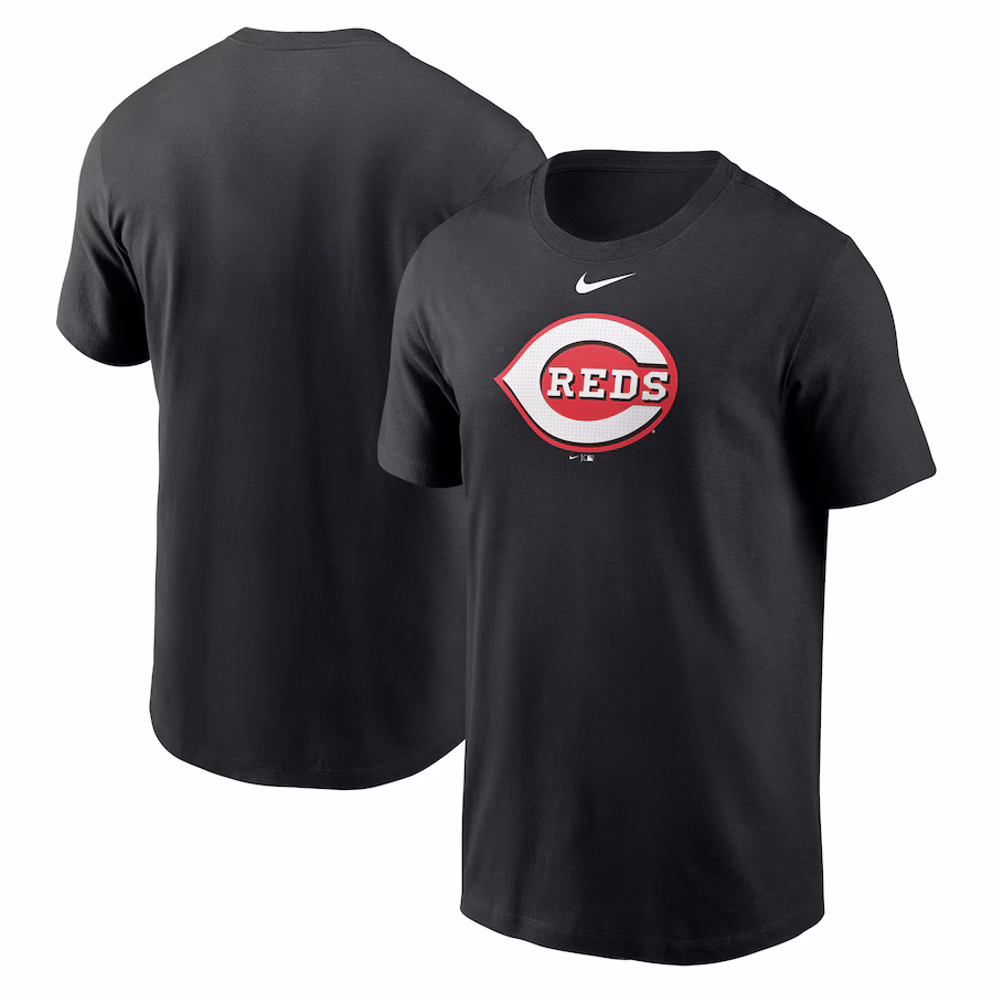 Men's Cincinnati Reds Nike Black Fuse Logo T-Shirt - Jersey