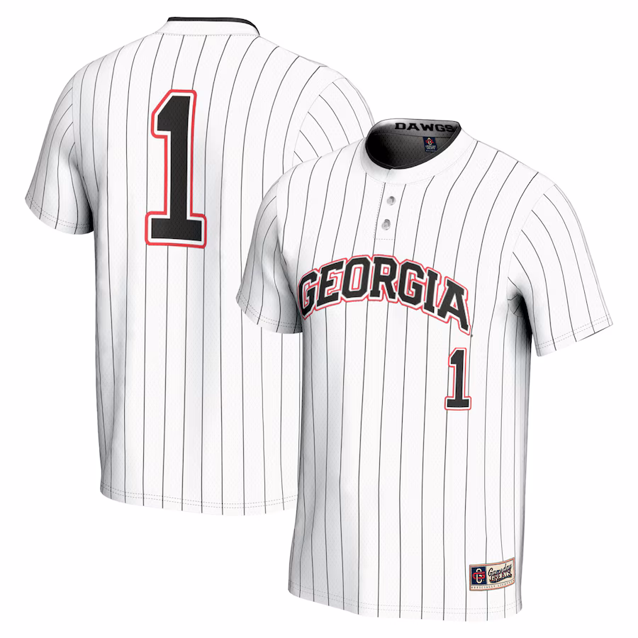 Unisex GameDay Greats #1 White Georgia Bulldogs Lightweight Softball Jersey - Jersey