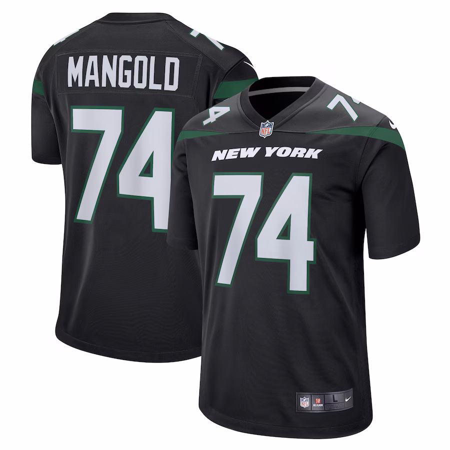 Men's New York Jets Nick Mangold Nike Black Retired Player Jersey - Jersey