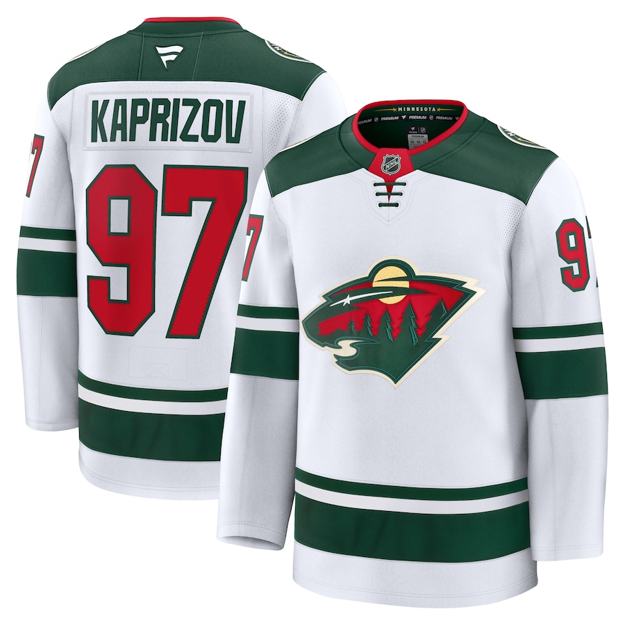 Men's Minnesota Wild Kirill Kaprizov Fanatics White Away Premium Jersey - Jersey