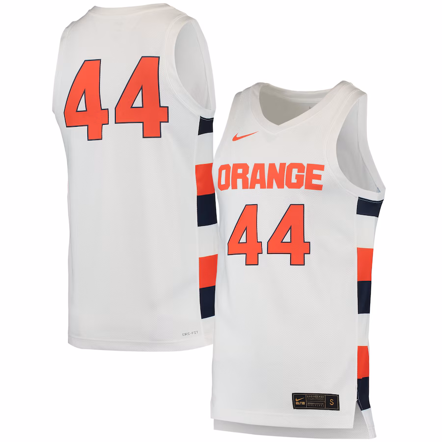 Men's Nike #44 White Syracuse Orange Team Replica Basketball Jersey - Jersey