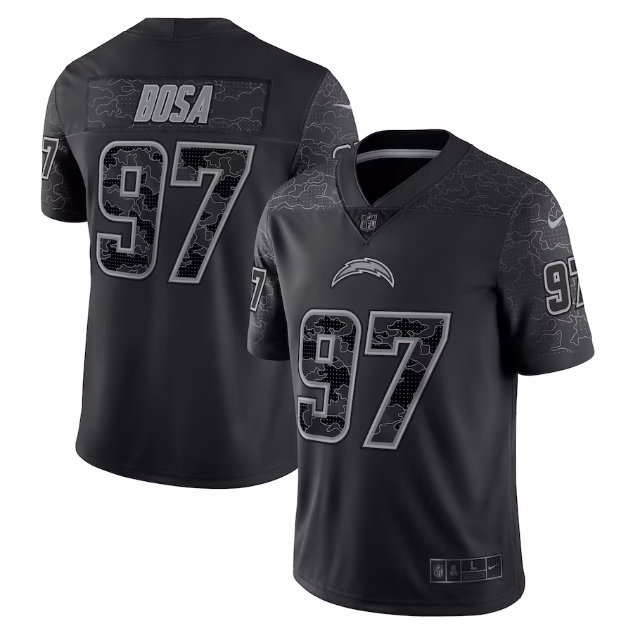 Men's Los Angeles Chargers Joey Bosa Nike Black RFLCTV Limited Jersey - Jersey