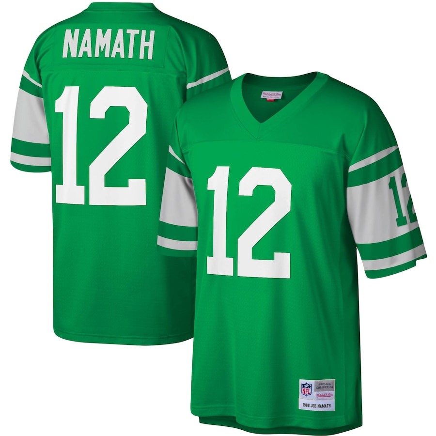 Men's New York Jets Joe Namath Mitchell & Ness Kelly Green Legacy Replica Jersey - Jersey