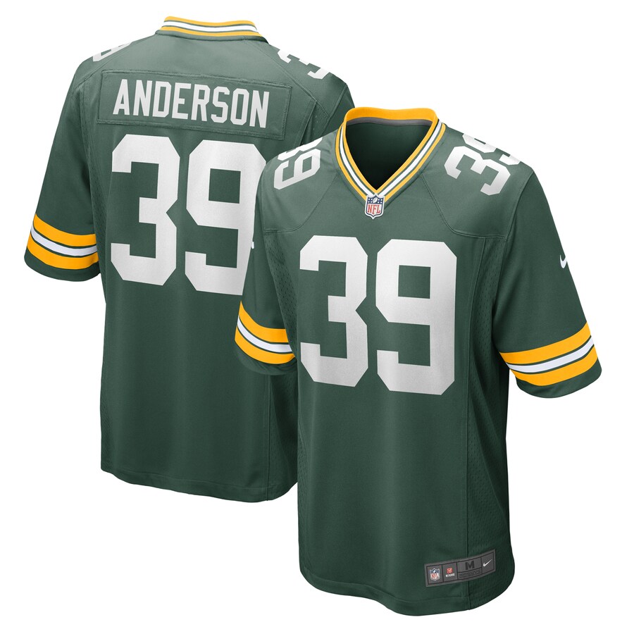 Men's Green Bay Packers Zayne Anderson Nike  Green Team Game Jersey - Jersey