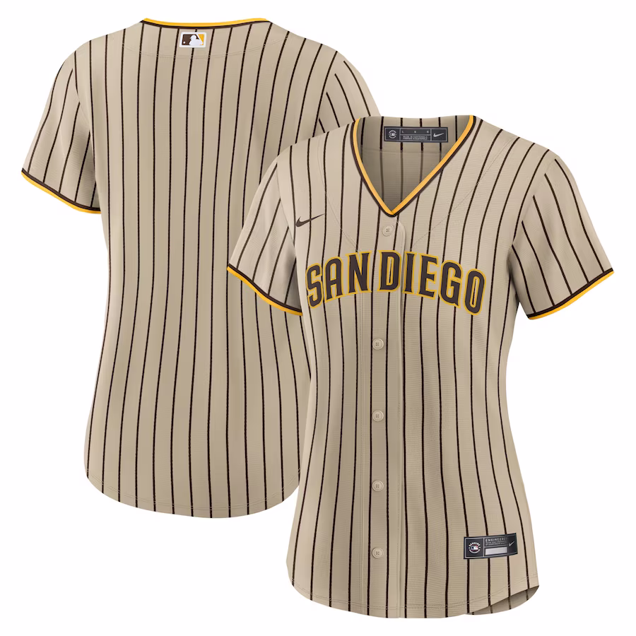 Women's San Diego Padres Nike Tan Alternate Replica Team Jersey - Jersey