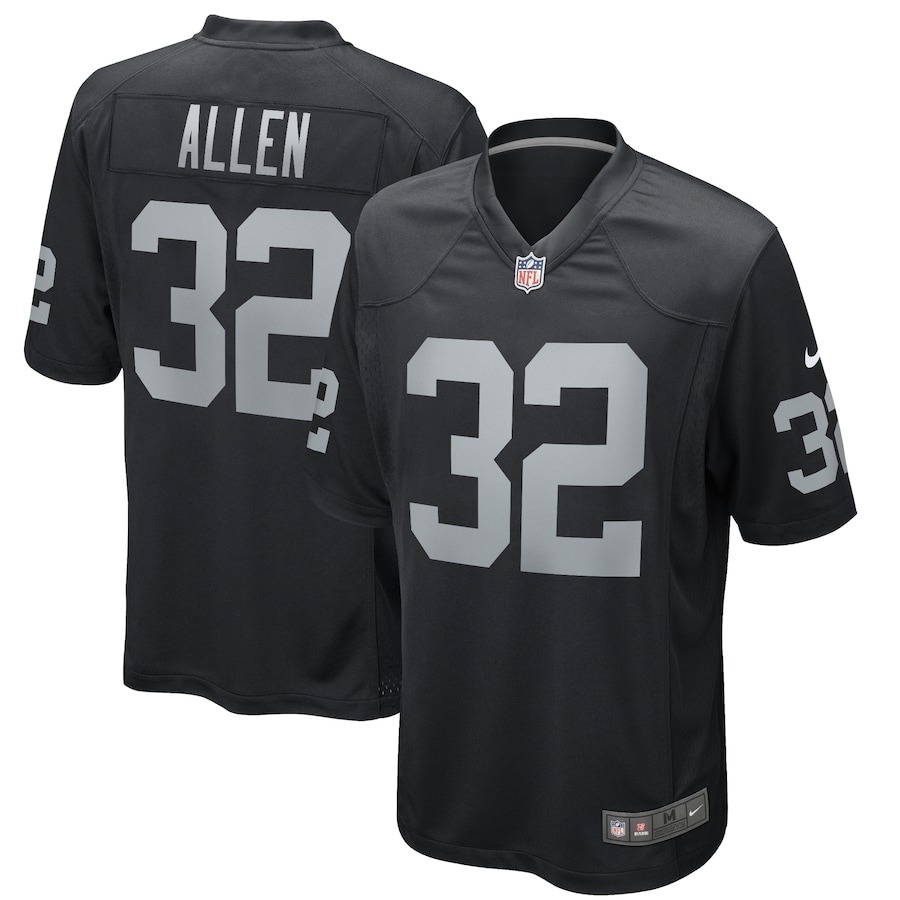 Men's Las Vegas Raiders Marcus Allen Nike Black Game Retired Player Jersey - Jersey