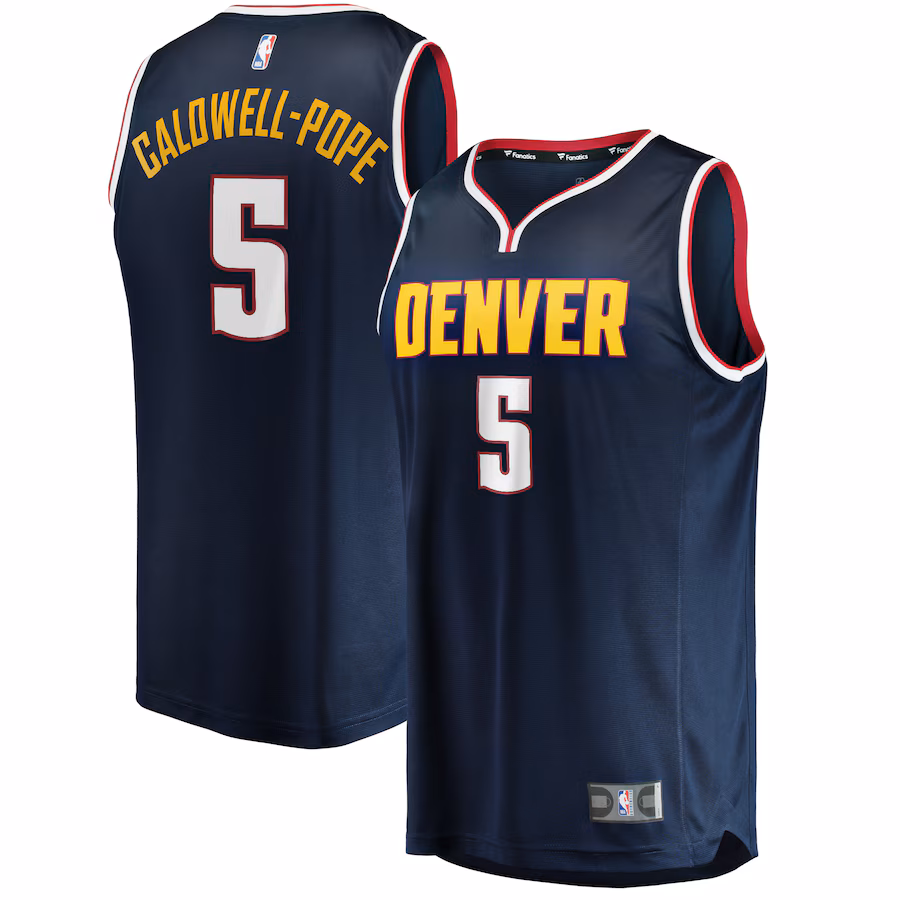 Men's Denver Nuggets Kentavious Caldwell-Pope Fanatics Navy Fast Break Replica Jersey - Icon Edition - Jersey