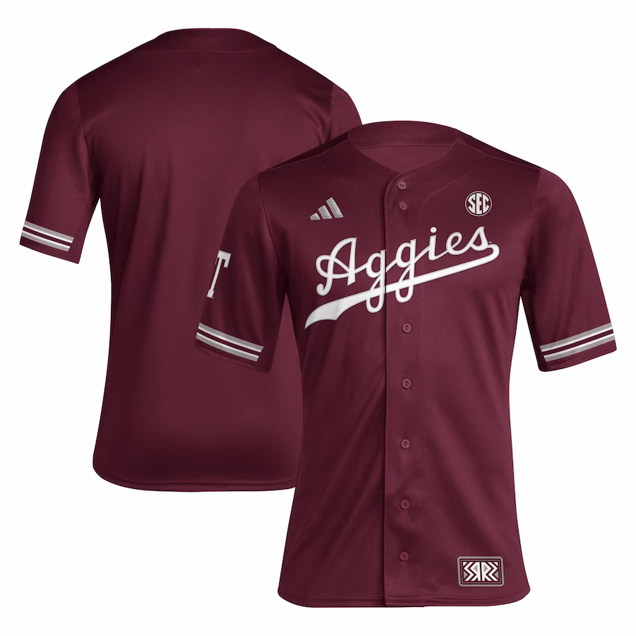 Texas A&M Aggies adidas Reverse Retro Replica Baseball Jersey - Maroon - Jersey