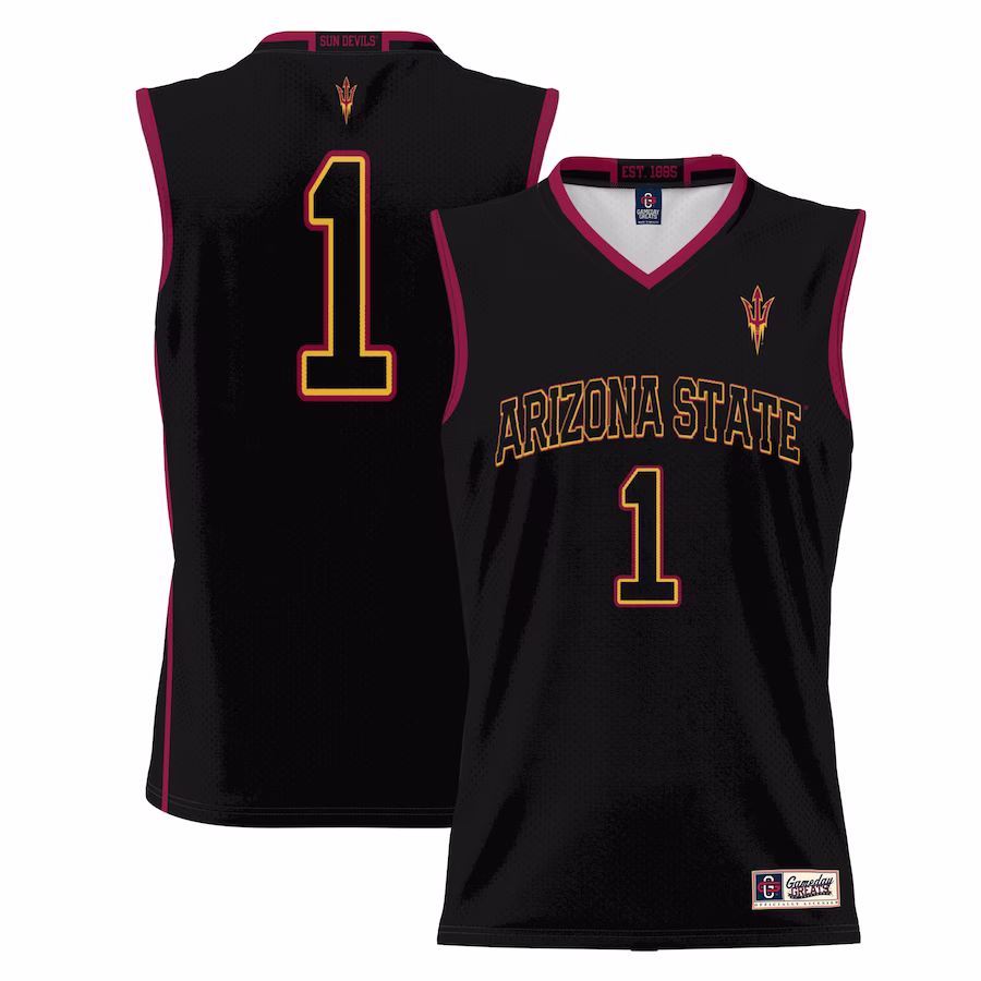 #1  Arizona State Sun Devils GameDay Greats  Lightweight Basketball Jersey - Black - Jersey
