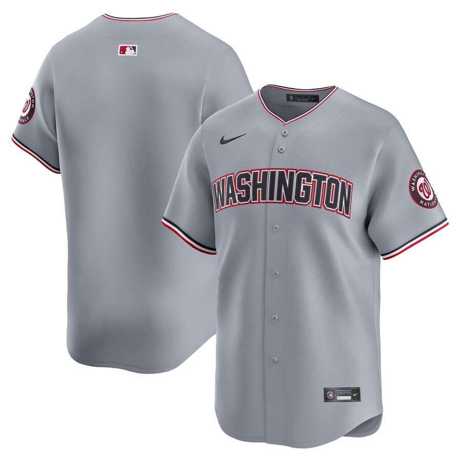 Men's Washington Nationals  Nike Gray Road Limited Jersey - Jersey