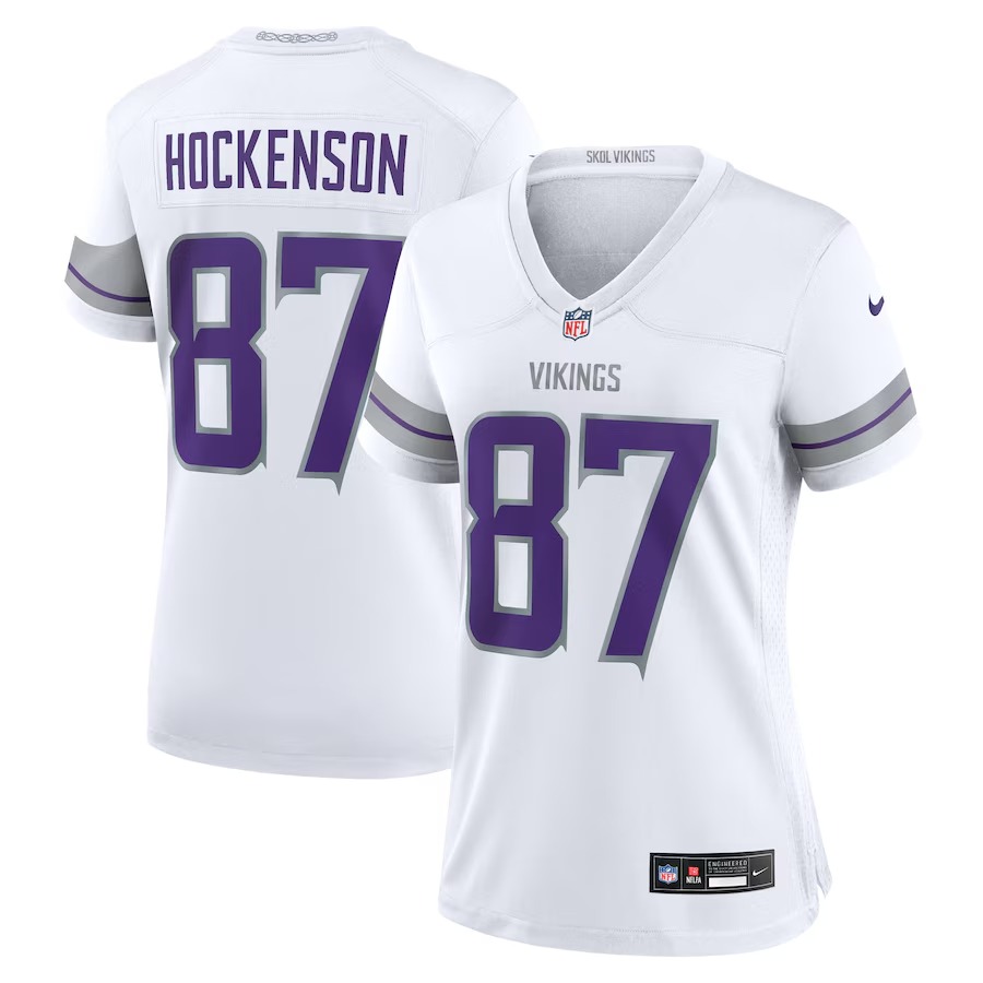 Women's Minnesota Vikings T.J. Hockenson Nike White Alternate Game Player Jersey - Jersey