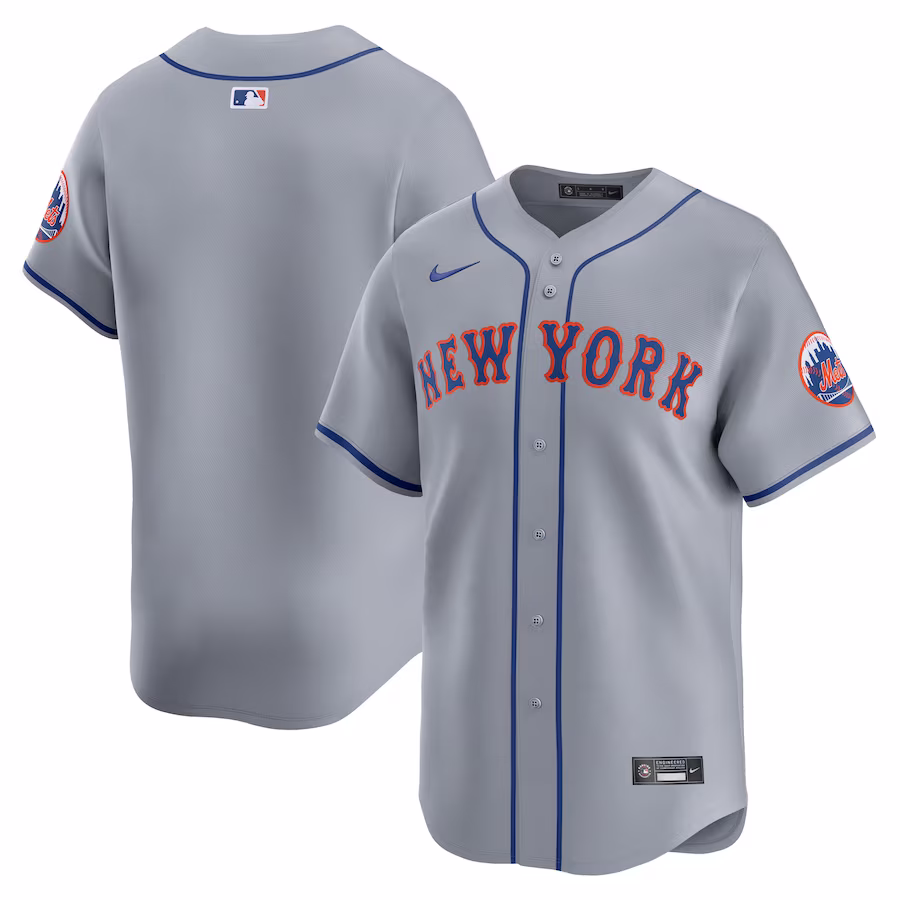 Men's New York Mets  Nike Gray Away Limited Jersey - Jersey