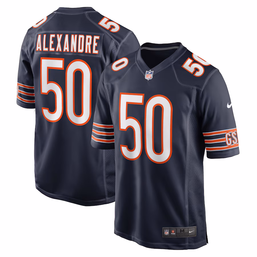 Men's Chicago Bears Deslin Alexandre Nike  Navy Team Game Jersey - Jersey