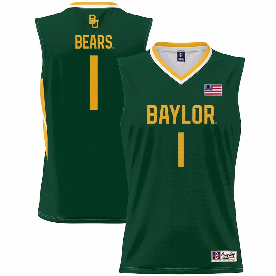 #1 Baylor Bears GameDay Greats Youth Lightweight Basketball Jersey - Green - Jersey