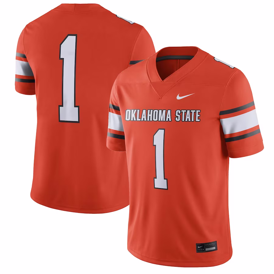 #1 Oklahoma State Cowboys Nike Game Jersey - Orange - Jersey