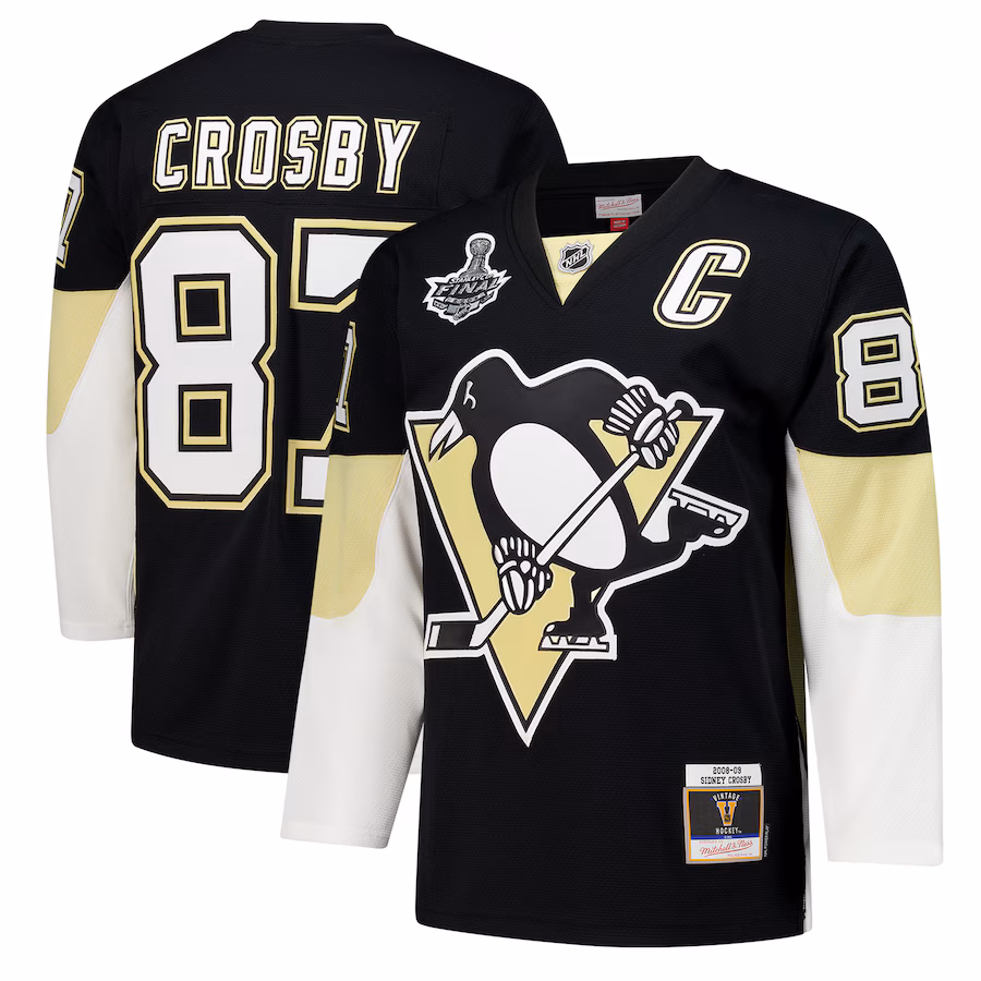 Men's Pittsburgh Penguins Sidney Crosby Black 2008-09 Power Play Jersey - Jersey