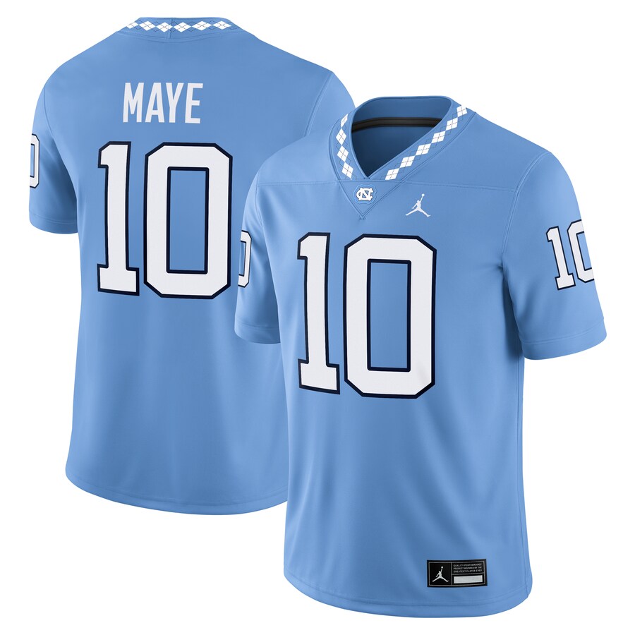 Men's Jordan Brand Drake Maye Carolina Blue North Carolina Tar Heels Alumni Home Game Jersey - Jersey