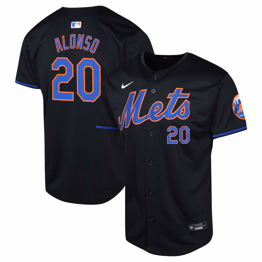 Youth New York Mets Pete Alonso Nike Black Alternate Limited Player Jersey - Jersey